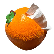 Functionele hygiënische tissuepapierdispenser Oranje gevormde