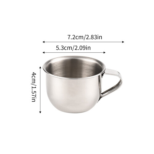 4 Miniature Stainless Steel Cups Smooth Surfaces Drinkware Ideal 2