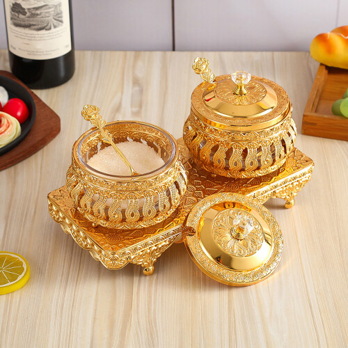 Condiment Holder Seasoning Storage Canisters With-three cans 2