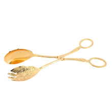 Duurzame aluminium serveerlepel saladetangclip voor-Goud