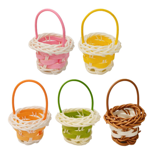 10Units Portable Decorative Baskets Excellent For Bathroom-Pink 1