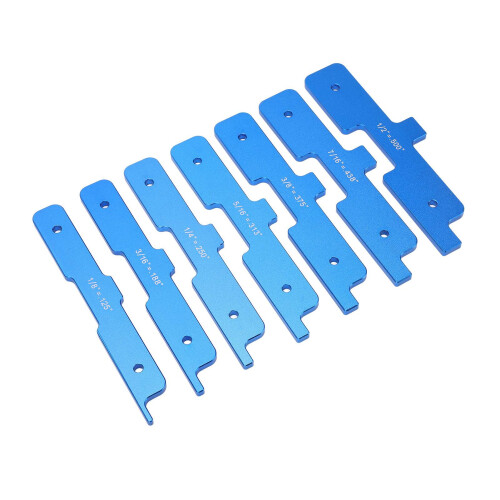 7Pcs Anodised Aluminium Gauge Blocks 1