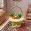 10 Pieces Miniature Hand Carry Plastic Baskets Great For-Green 7