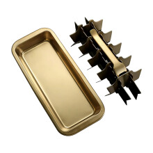 Stainless Steel Ice Cubes Tray,18 Slot Ice Cubes Tray with-Gold