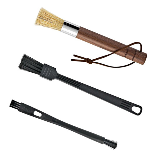 Coffee Grinder Espresso Machine Brush Set With Wooden Handle For