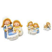 Baby Jesuses Heilige Familie Standbeeld Miniatuur Kerststal
