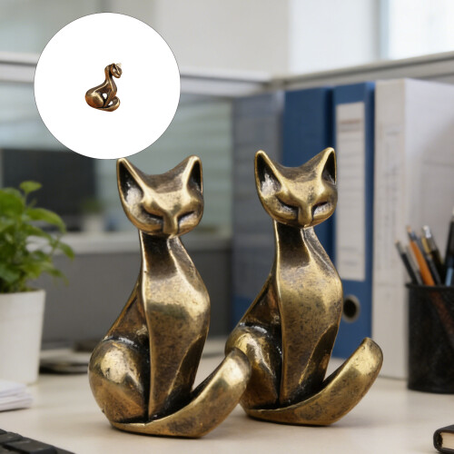 Dekoratives Sammlerstück, Katzenfigur, Skulptur für 1