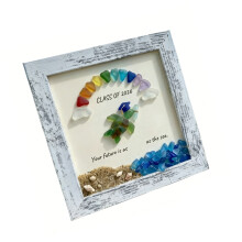 Sea Glass Picture Frame Unique Ocean Styles Art Gift Photo Props