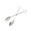 Metal Engraving Salad Tongs Serving Fork Spoon For-Silver 1