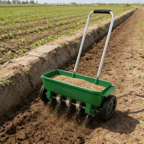 12L Heavy Duties Fertilizers Push Spreader With Adjustable 1