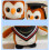 Lovely Owl Shape Plush Doll With Graduation Cap-silver gray 4