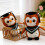 Lovely Owl Shape Plush Doll With Graduation Cap-silver gray 6