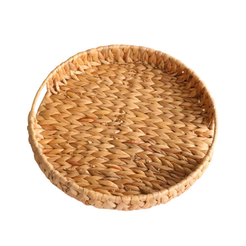 Wicker Organiser Basket Serving Tray with Handle Handcrafted