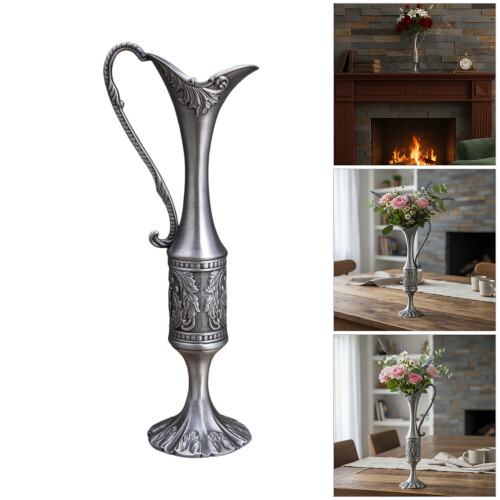Moderne antike Metallvasen mit Griff, gravierte-Bronze 2