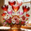 Modern Stained Acrylic Potted Flowers Window Hanging-Style3 4