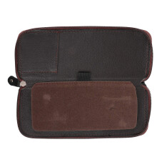 Hair Scissor Case PU Leather Dual Scissor Storage Salon Barber Organizer with Damage Protection