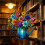 Modern Stained Acrylic Potted Flowers Window Hanging-Style3 6