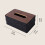 Moderner geometrischer Holzdeckel-Taschentuchbox-Halter-Schwarz 5