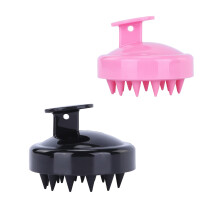 Scalp Massager Brush for Hair Growth 2 Pack Shampoo Brush with Soft Silicone Bristles Wet Dry Use Black Pink