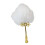 Artistic Feathered Craft Small Handheld Fan For Cultural-White 1