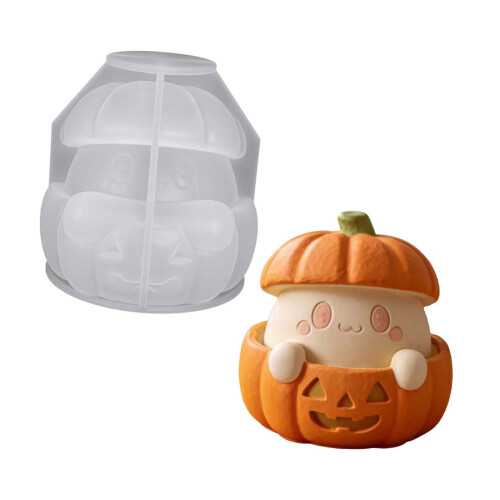 Halloween Candle Silicone Molds Ghostly Pumpkin Silicone Molds