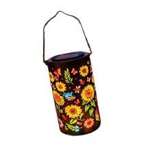 Colorful Sunflowers Metal Solar Light Waterproof Hanging-1PS