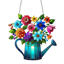 Bunte Acryl-Topfpflanze zum Aufhängen, Ornament, Fenster,-Style3