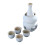 Artistic Ceramic Sake Set with Warmer Pot-1stoneware white 1