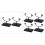 2/4Pcs Metal Arm Display Stand Easel with Base Rock-2pcs 2