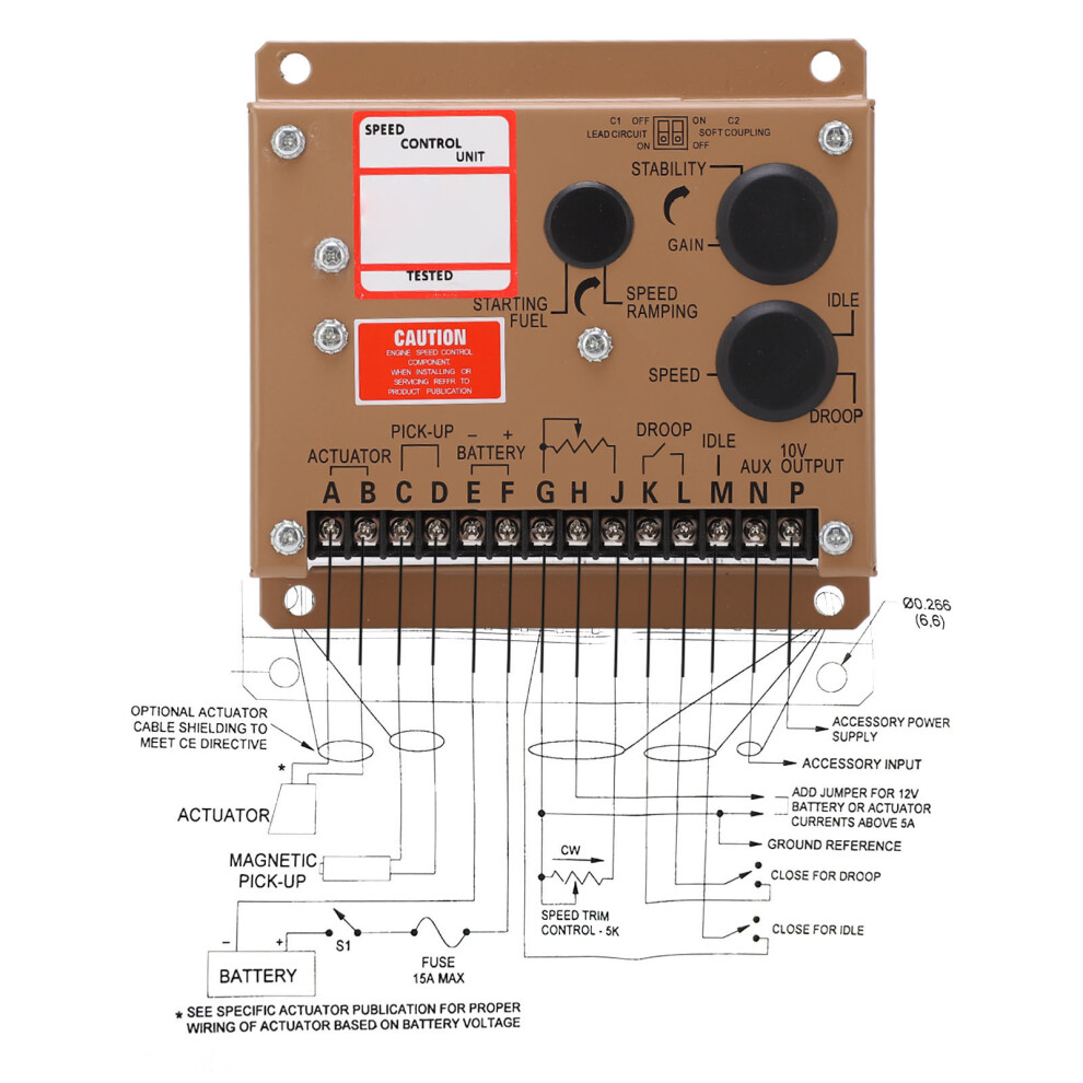 ESD5520E 12V/24V DC Speed Control Governor