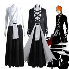 (2XL) Japanese Anime Uniform For Men's Ichigo Kurosaki Cosplay Suit Halloween Carnival Party Costume - JA