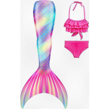 (No Fin-m36, 5-6 Years) 3-teiliges Meerjungfrauen-Schwimmset für Mädchen, inklusive Badeanzug und Accessoires, keine Monoflosse erforderlich