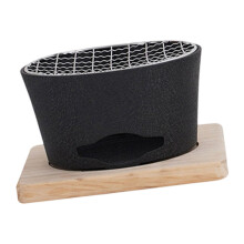 Cast Aluminum Tea Brewing Stove With Safety Insulation-Black S