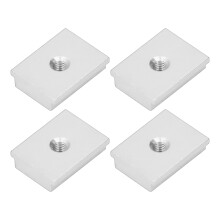 4Pcs Aluminum Alloy Sliding Slot Nut for Woodworking 30 Series M6 Silver