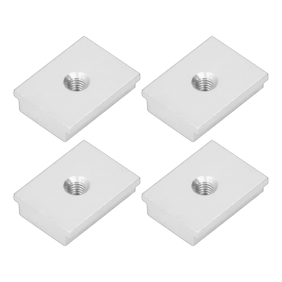 4Pcs Aluminum Alloy Sliding Slot Nut For Woodworking 30 Series M6 Silver 4661390057607