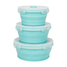 Solution de stockage alimentaire-Ensemble 3 pièces bleu ciel