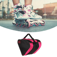 Thickened 3-Layer Triangle Waterproof Skates Bag with Adjustable Strap - Pink