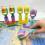 Outil de rouleau d'art en plastique avec support de rangement,-2 4