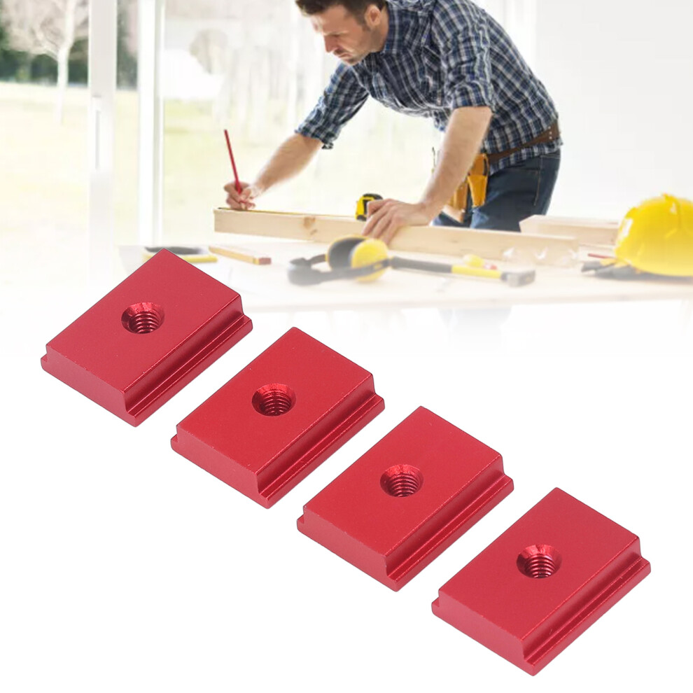 4Pcs Red Aluminum Alloy Sliding Slot Nuts For Woodworking 30 Series M6 3611390057627