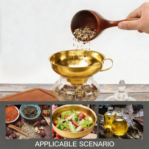 Durable Nonrust Steel Kitchen Funnel Set Of 2/3Pcs-2 piece set 1