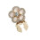 Enduring Florals Pattern Round Cufflinks For brittle-off1 white 1