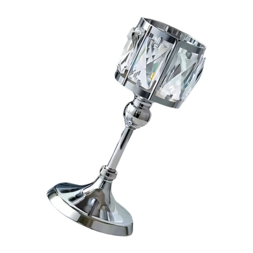 Crystal Metal Candlestick Tealight Candle Holders For-silver S