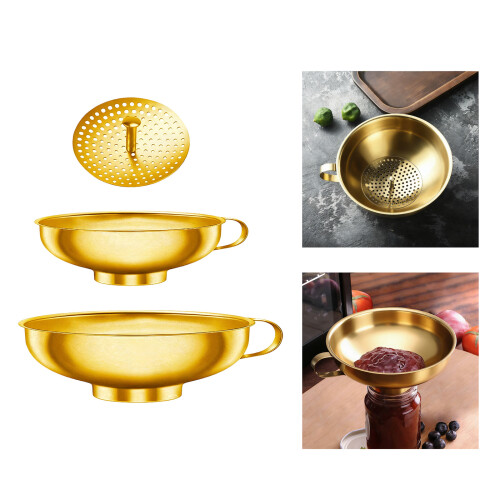 Durable Nonrust Steel Kitchen Funnel Set Of 2/3Pcs-2 piece set 2