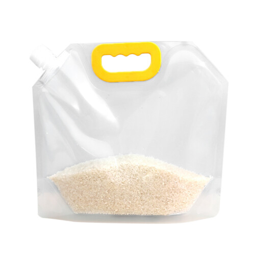 2.5L Transparent Moisture Proof Grain Storage Bag Yellow 30x27cm