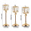 Elegant Metal Crystal Tealight Candle Holders For-silver L 4