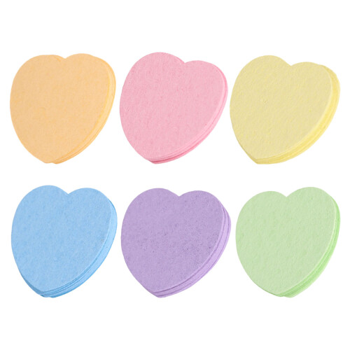 Herzförmiges Make-up-Entferner-Pad, 50 Stück,-Beig 1