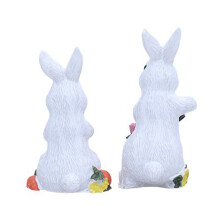 2 Stück Ostern-Themen-Kaninchen-Gießblumen-Harz-Ornament,