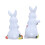 Décorations de pâques accrocheuses, 2 pièces, Statues de lapin 1