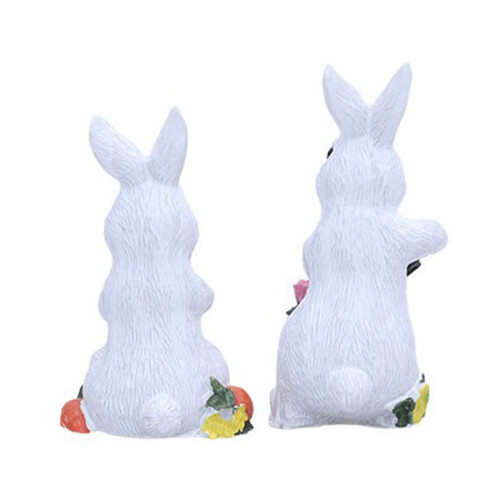 Décorations de pâques accrocheuses, 2 pièces, Statues de lapin