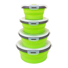 Conteneur extensible efficace de supports-Ensemble vert 4 pièces